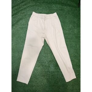 ZARA Men's Cream Textured Pants Size M Straight Leg Casual Trousers